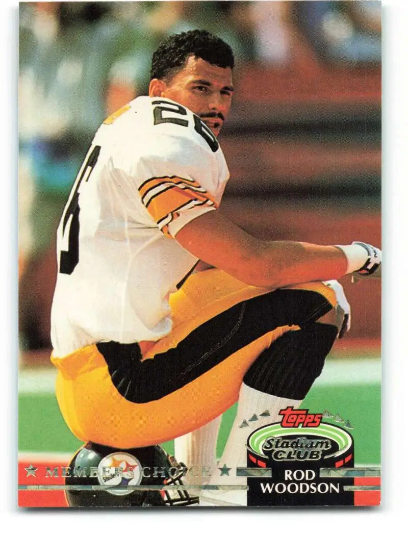 1992 Topps Stadium Club #309 Rod Woodson EX Excellent Pittsburgh Steelers Football Card - Football Card Single