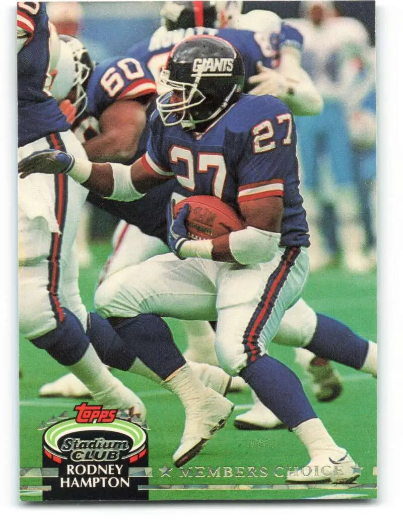 1992 Topps Stadium Club #310 Rodney Hampton EX Excellent New York Giants Football Card - Football Card Single