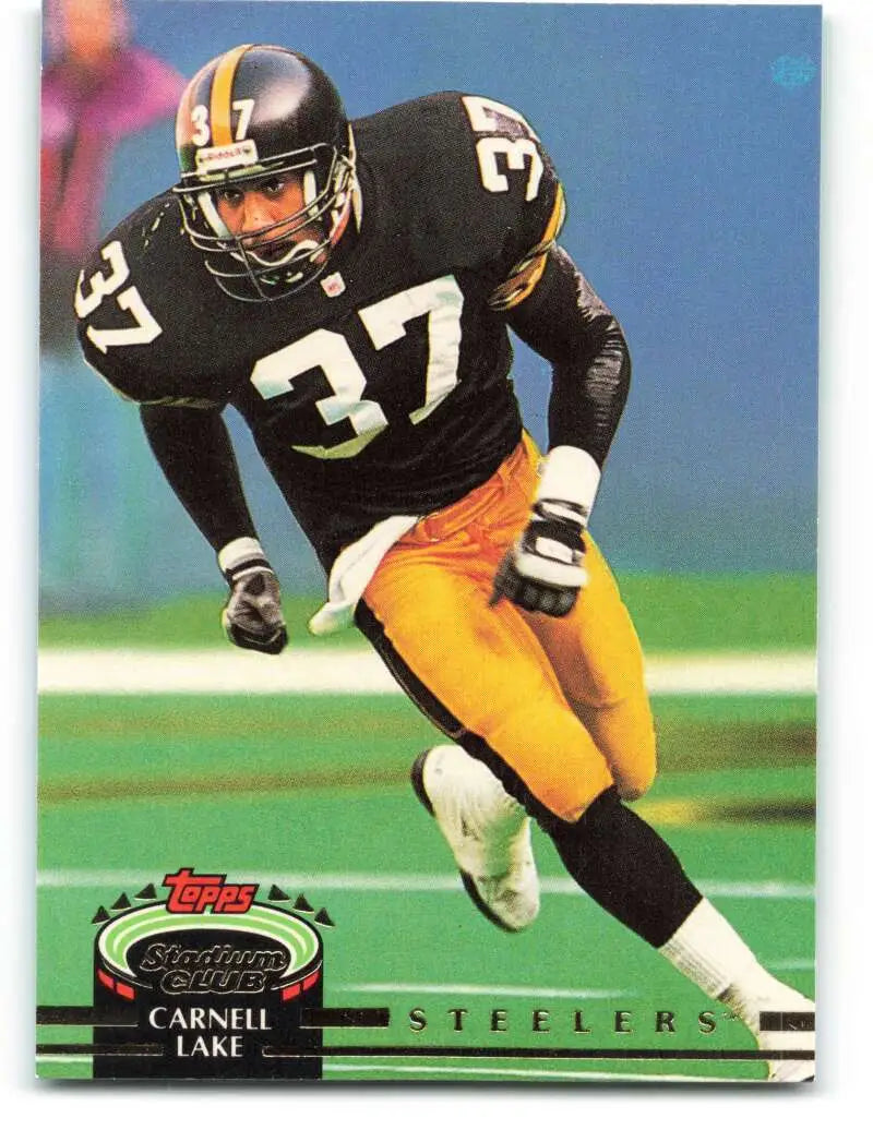 1992 Topps Stadium Club #311 Carnell Lake EX Excellent Pittsburgh Steelers Football Card - Football Card Single