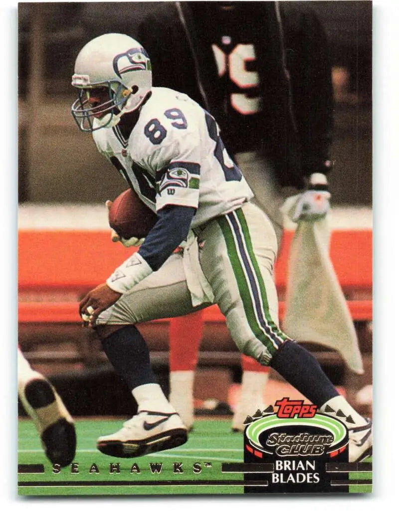 1992 Topps Stadium Club #313 Brian Blades EX Excellent Seattle Seahawks Football Card - Football Card Single