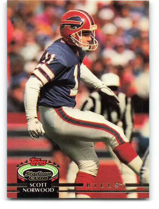 1992 Topps Stadium Club #315 Scott Norwood EX Excellent Buffalo Bills Football Card - Football Card Single