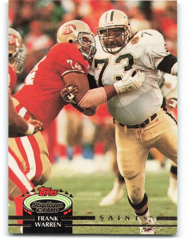 1992 Topps Stadium Club #316 Frank Warren EX Excellent New Orleans Saints Football Card - Football Card Single