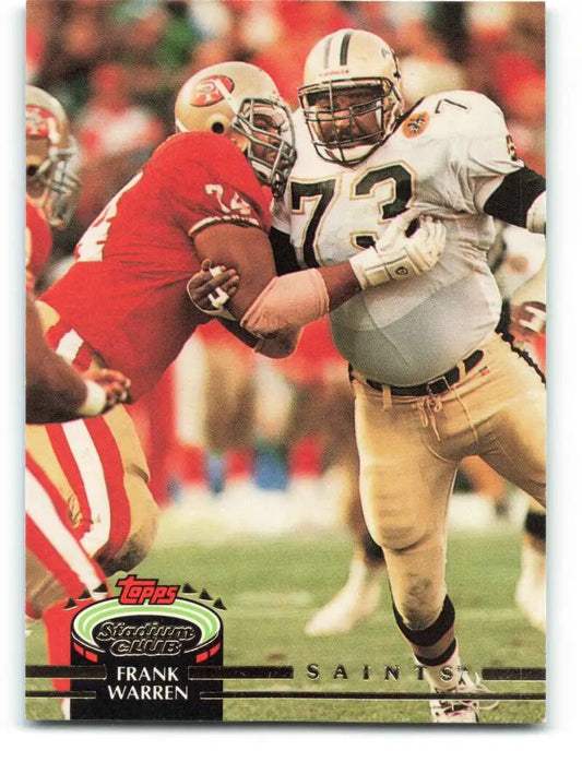 1992 Topps Stadium Club #316 Frank Warren EX Excellent New Orleans Saints Football Card - Football Card Single