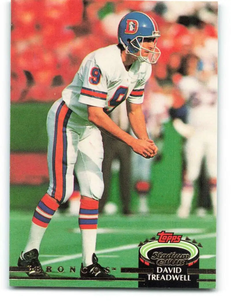 1992 Topps Stadium Club #317 David Treadwell EX Excellent Denver Broncos Football Card - Football Card Single