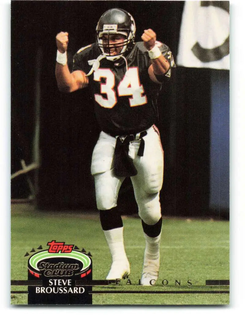 1992 Topps Stadium Club #318 Steve Broussard EX Excellent Atlanta Falcons Football Card - Football Card Single