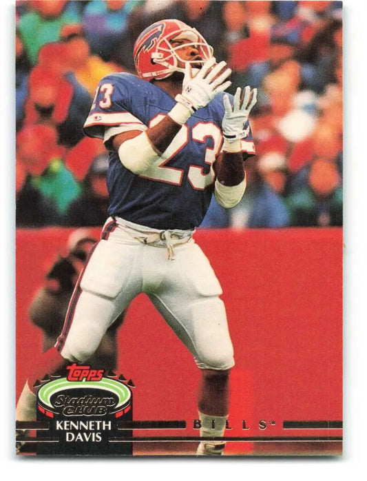 1992 Topps Stadium Club #32 Kenneth Davis EX Excellent Buffalo Bills Football Card - Football Card Single