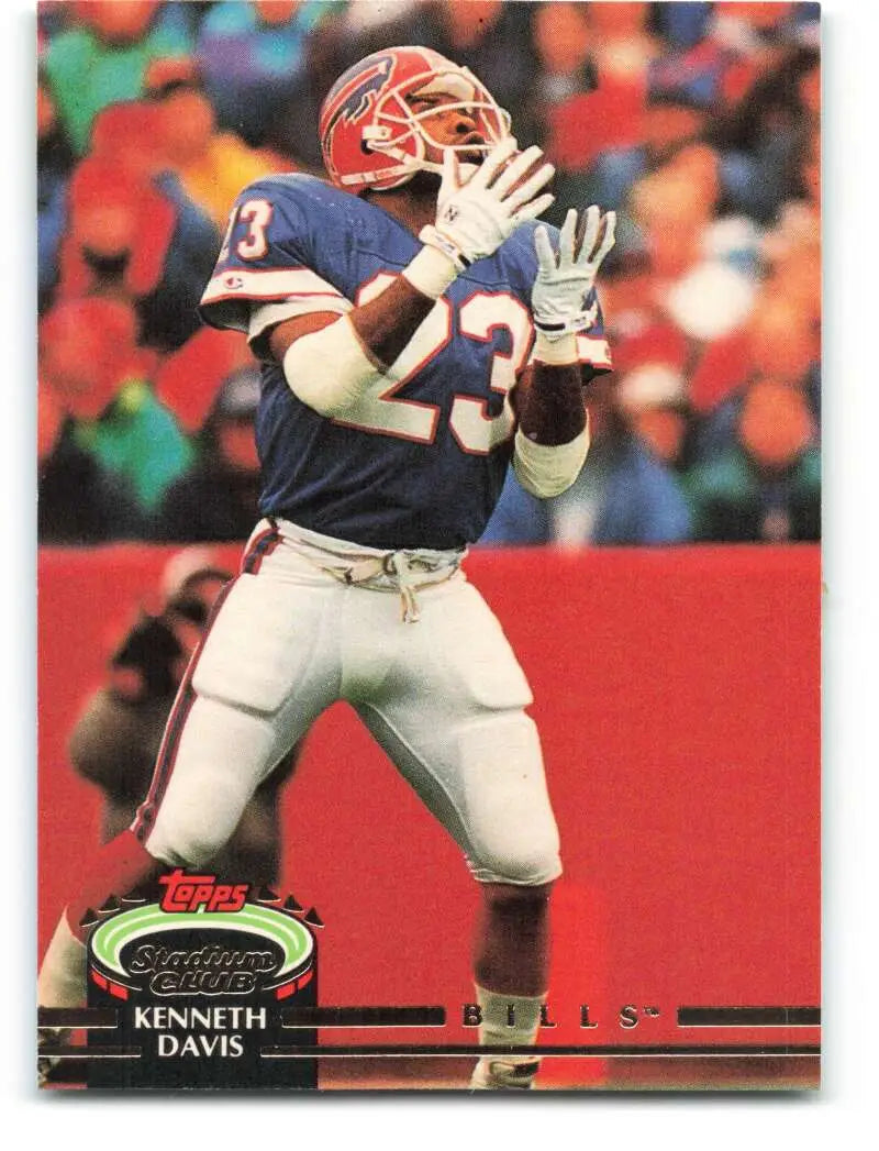 1992 Topps Stadium Club #32 Kenneth Davis EX Excellent Buffalo Bills Football Card - Football Card Single