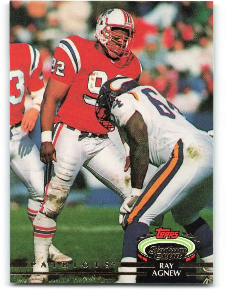 1992 Topps Stadium Club #320 Ray Agnew EX Excellent New England Patriots Football Card - Football Card Single