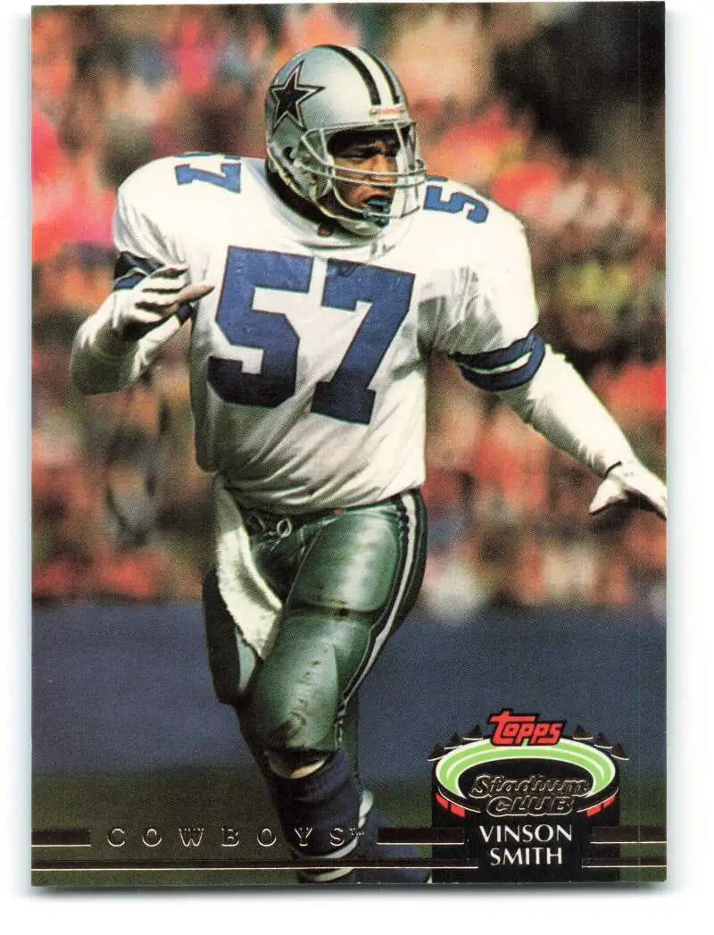 1992 Topps Stadium Club #322 Vinson Smith EX Excellent RC Rookie Dallas Cowboys Football Card - Football Card Single