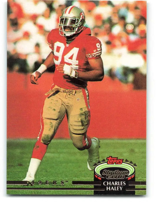 1992 Topps Stadium Club #324 Charles Haley EX Excellent San Francisco 49ers Football Card - Football Card Single