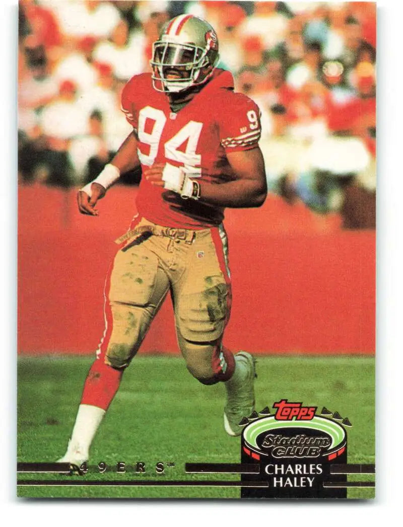 1992 Topps Stadium Club #324 Charles Haley EX Excellent San Francisco 49ers Football Card - Football Card Single