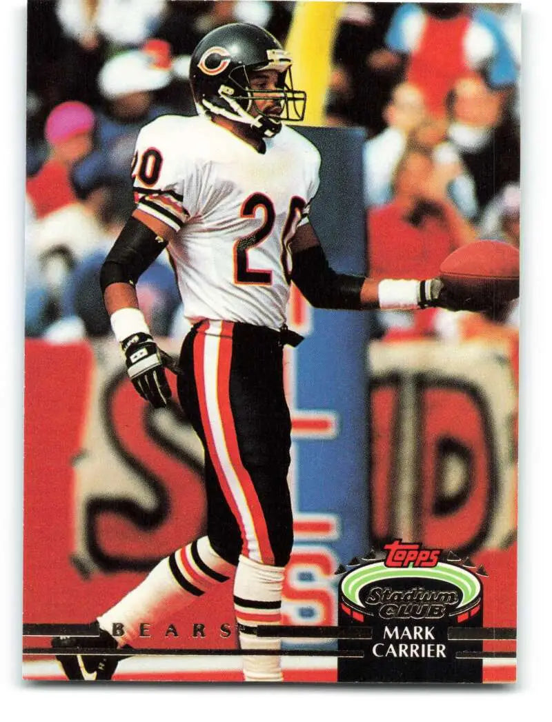 1992 Topps Stadium Club #329 Mark Carrier EX Excellent Chicago Bears Football Card - Football Card Single