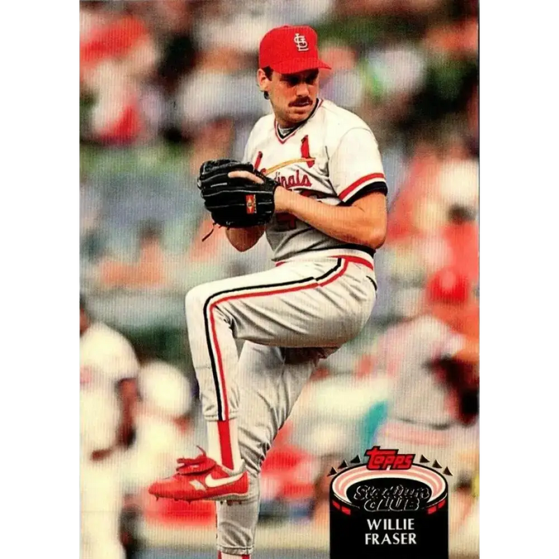1992 Topps Stadium Club #33 Willie Fraser NM-MT St. Louis Cardinals Baseball Card - Baseball Card Single
