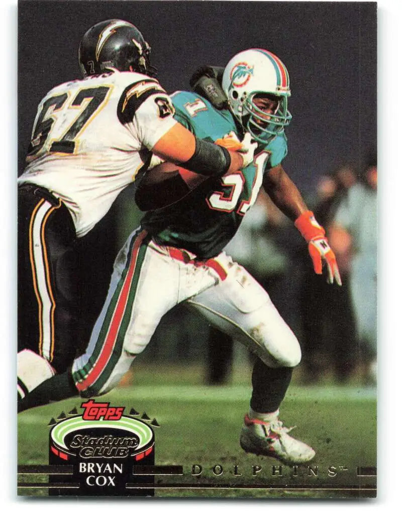 1992 Topps Stadium Club #333 Bryan Cox EX Excellent Miami Dolphins Football Card - Football Card Single