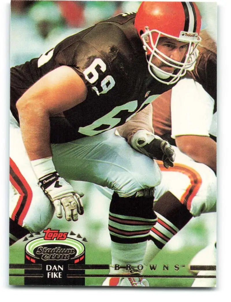 1992 Topps Stadium Club #336 Dan Fike EX Excellent Cleveland Browns Football Card - Football Card Single