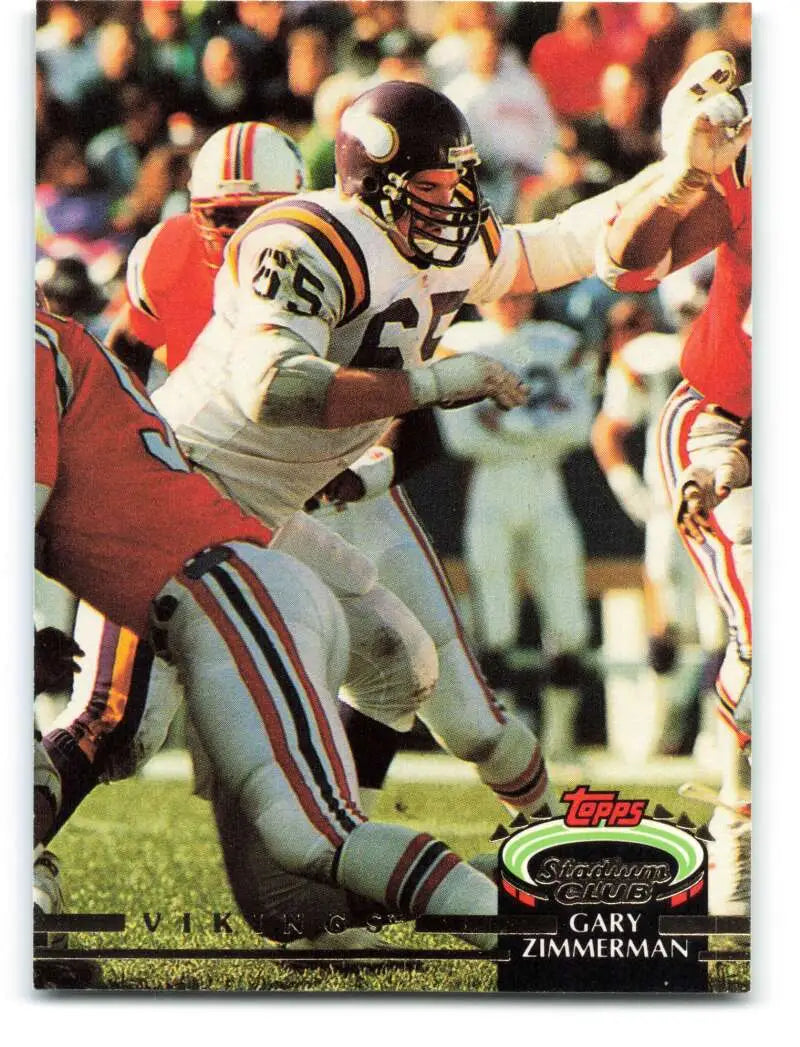 1992 Topps Stadium Club #338 Gary Zimmerman EX Excellent Minnesota Vikings Football Card - Football Card Single