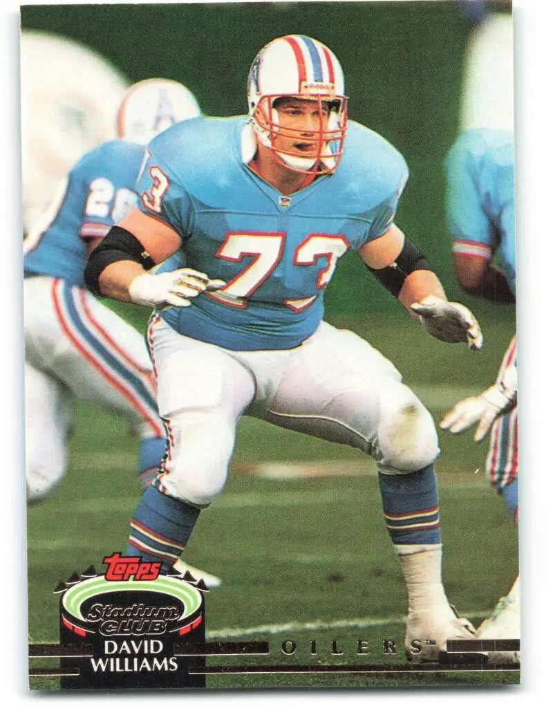 1992 Topps Stadium Club #34 David Williams EX Excellent Houston Oilers Football Card - Football Card Single