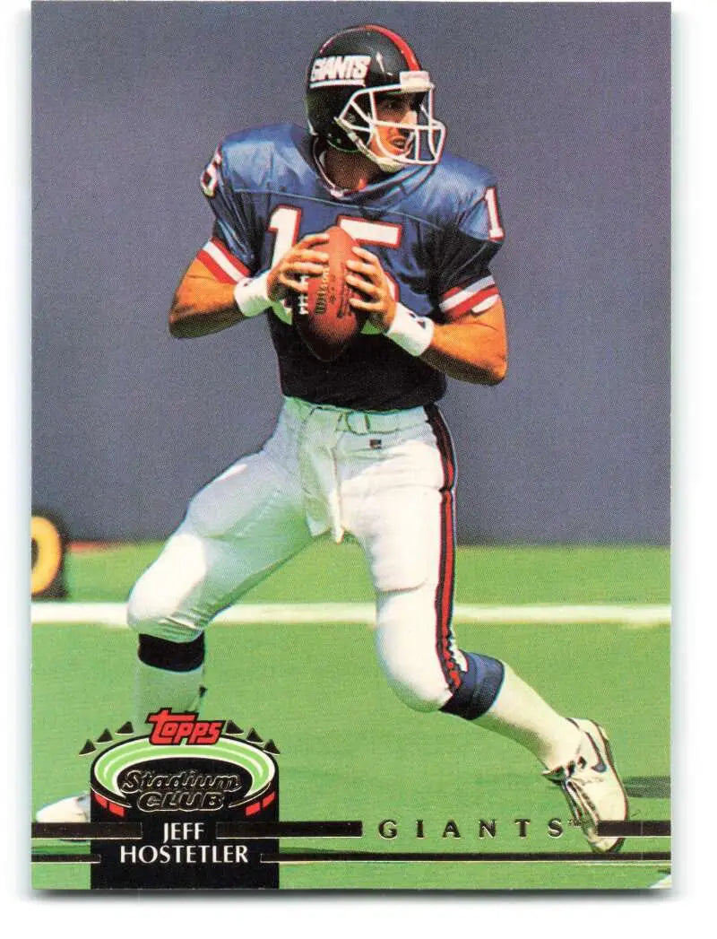 1992 Topps Stadium Club #341 Jeff Hostetler EX Excellent New York Giants Football Card