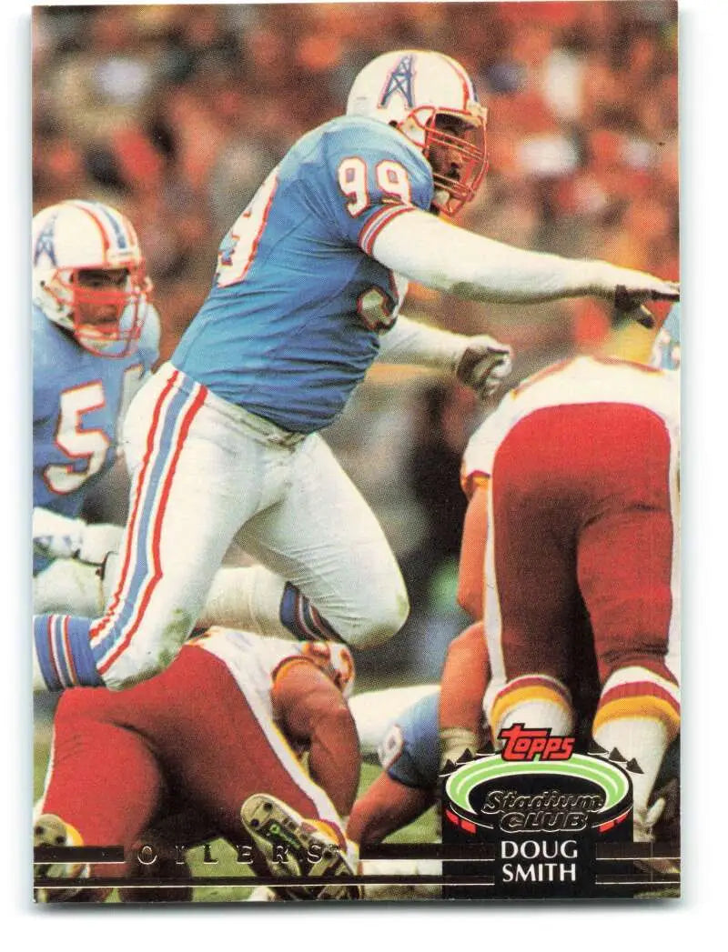 1992 Topps Stadium Club #342 Doug Smith EX Excellent Houston Oilers Football Card - Football Card Single