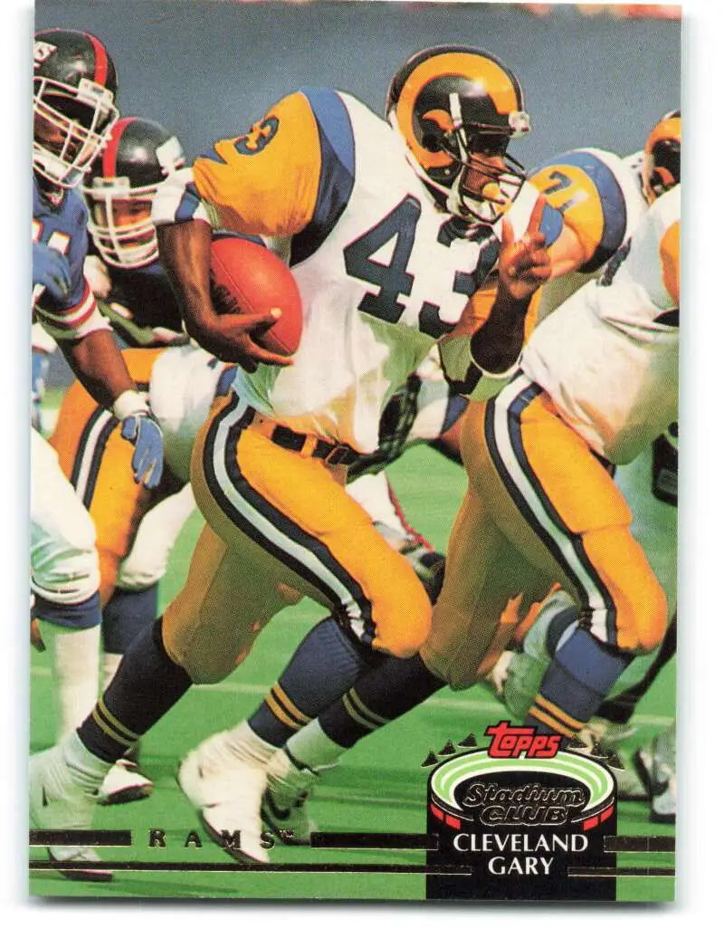 1992 Topps Stadium Club #343 Cleveland Gary EX Excellent Los Angeles Rams Football Card - Football Card Single