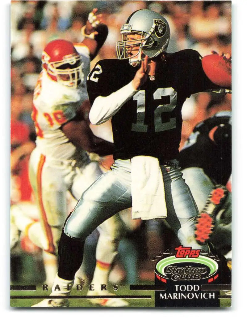 1992 Topps Stadium Club #344 Todd Marinovich EX Excellent Los Angeles Raiders Football Card - Football Card Single