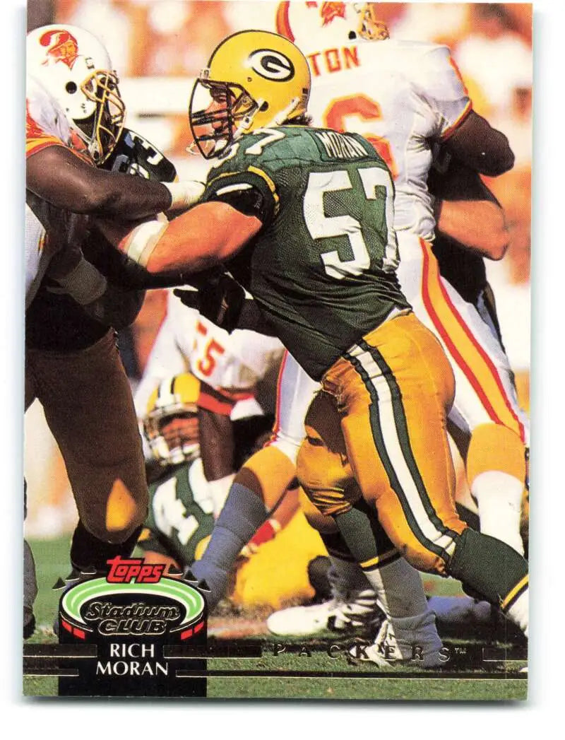 1992 Topps Stadium Club #345 Rich Moran EX Excellent Green Bay Packers Football Card - Football Card Single