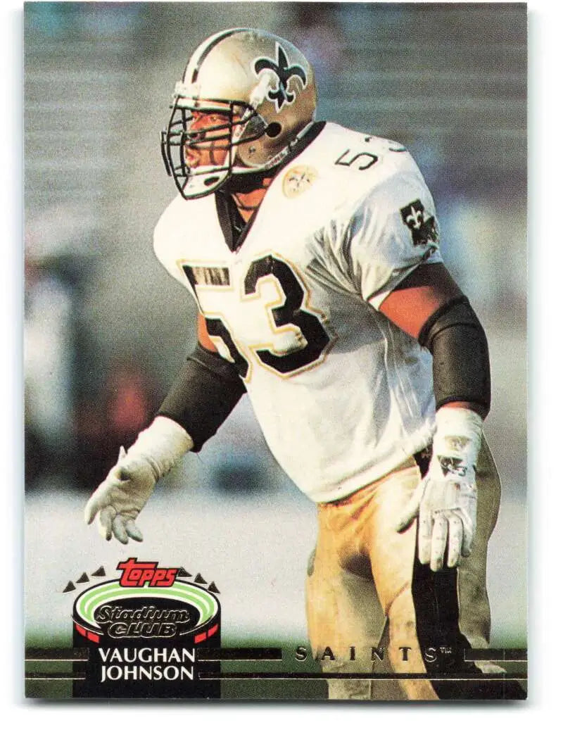 1992 Topps Stadium Club #347 Vaughan Johnson EX Excellent New Orleans Saints Football Card - Football Card Single