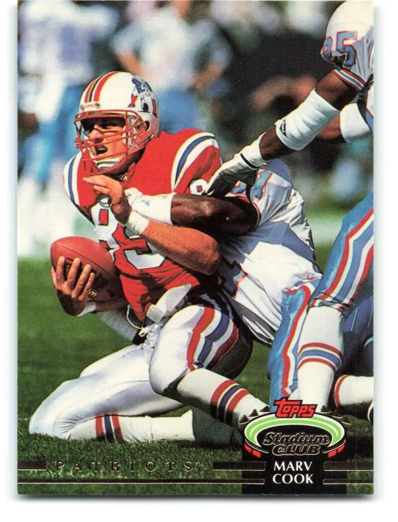 1992 Topps Stadium Club #348 Marv Cook EX Excellent New England Patriots Football Card - Football Card Single
