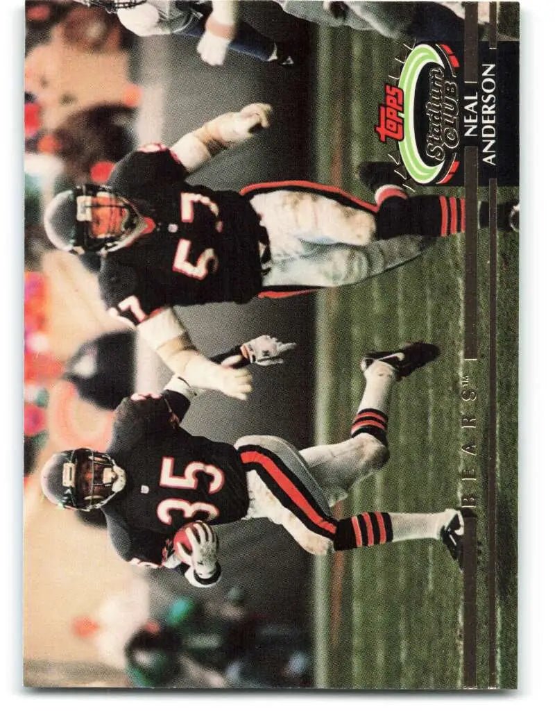 1992 Topps Stadium Club #35 Neal Anderson EX Excellent Chicago Bears Football Card - Football Card Single