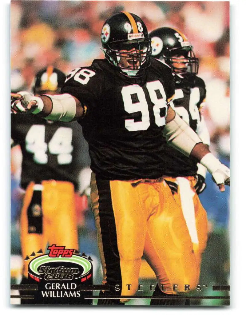 1992 Topps Stadium Club #350 Gerald Williams EX Excellent Pittsburgh Steelers Football Card - Football Card Single