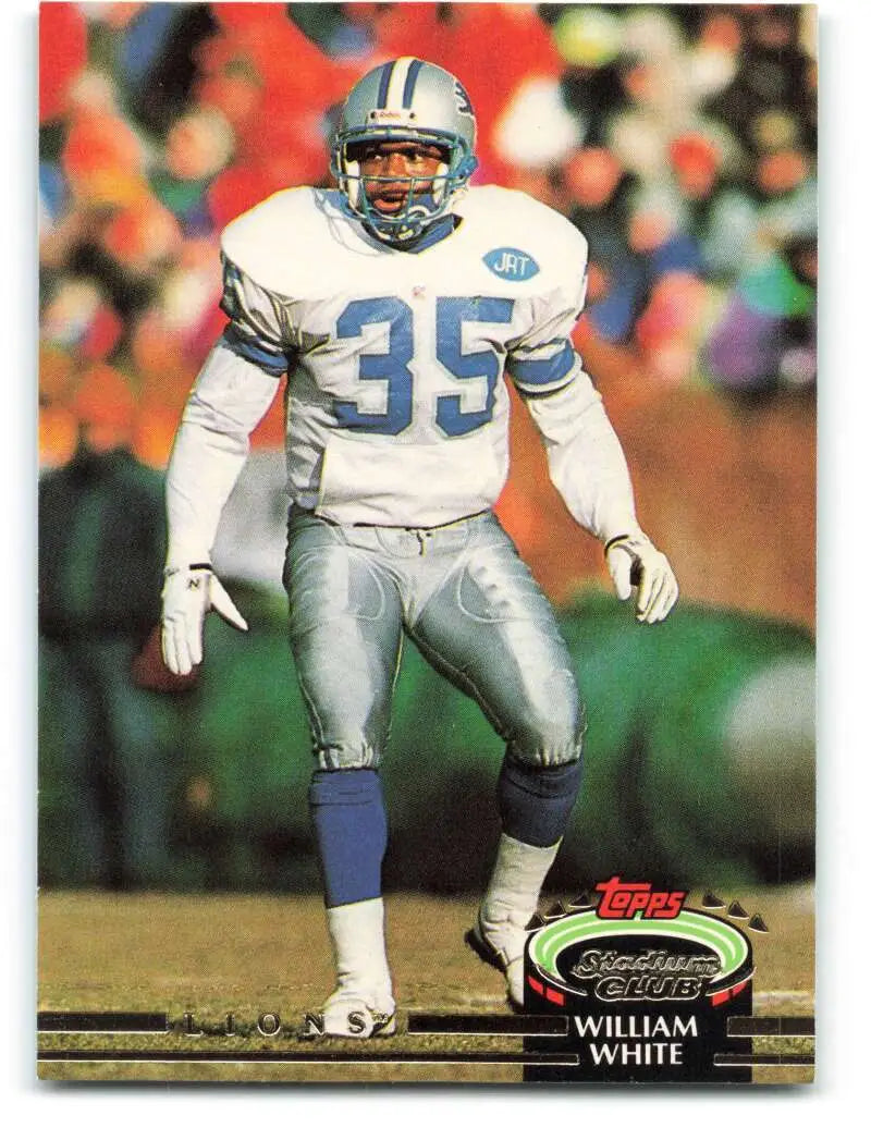 1992 Topps Stadium Club #352 William White EX Excellent Detroit Lions Football Card - Football Card Single