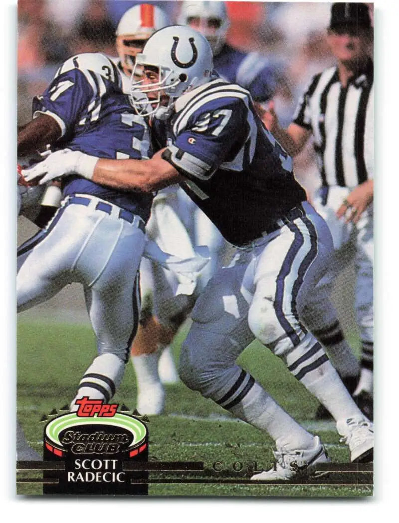 1992 Topps Stadium Club #356 Scott Radecic EX Excellent Indianapolis Colts Football Card - Football Card Single