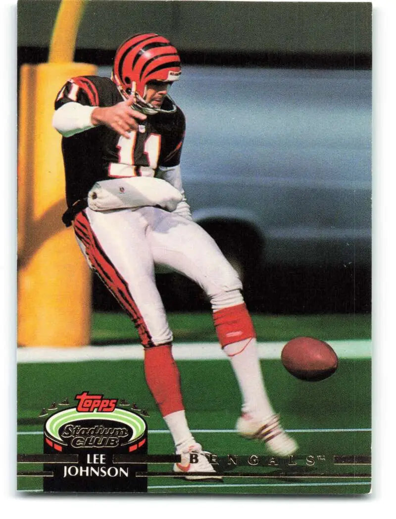 1992 Topps Stadium Club #357 Lee Johnson EX Excellent Cincinnati Bengals Football Card - Football Card Single