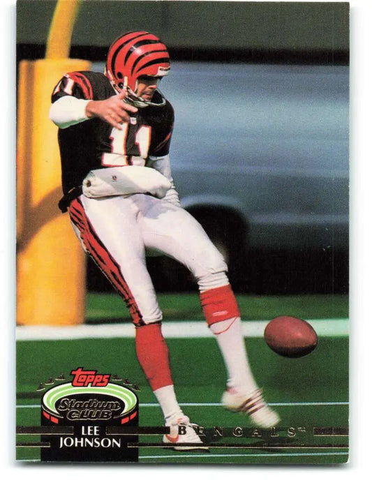 1992 Topps Stadium Club #357 Lee Johnson EX Excellent Cincinnati Bengals Football Card - Football Card Single