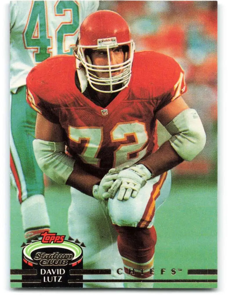 1992 Topps Stadium Club #359 David Lutz EX Excellent Kansas City Chiefs Football Card - Football Card Single