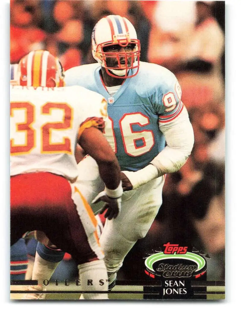 1992 Topps Stadium Club #364 Sean Jones EX Excellent Houston Oilers Football Card - Football Card Single