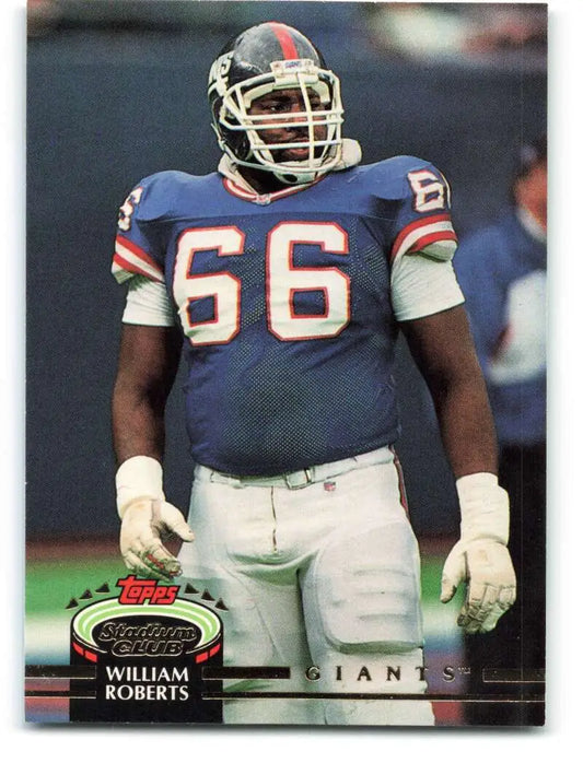 1992 Topps Stadium Club #365 William Roberts EX Excellent New York Giants Football Card - Football Card Single