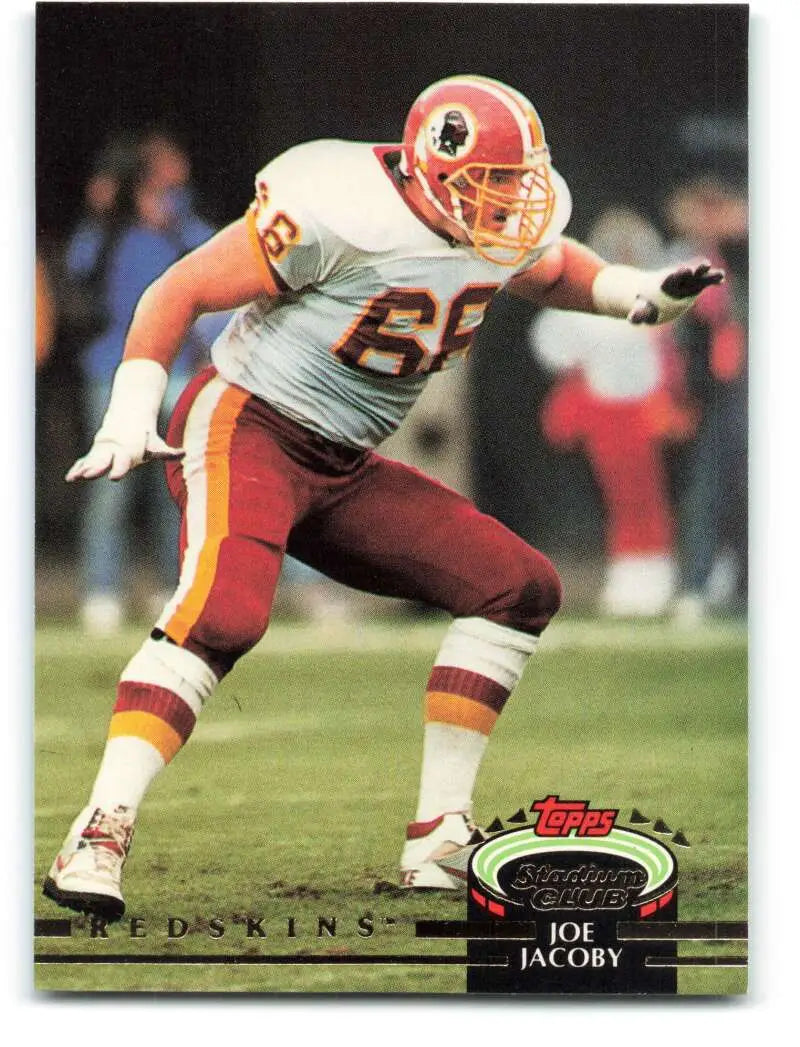 1992 Topps Stadium Club #367 Joe Jacoby EX Excellent Washington Redskins Football Card - Football Card Single