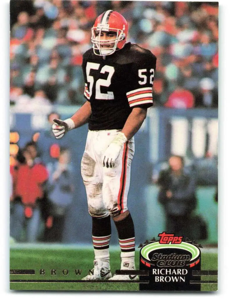 1992 Topps Stadium Club #368 Richard Brown EX Excellent RC Rookie Cleveland Browns Football Card - Football Card Single