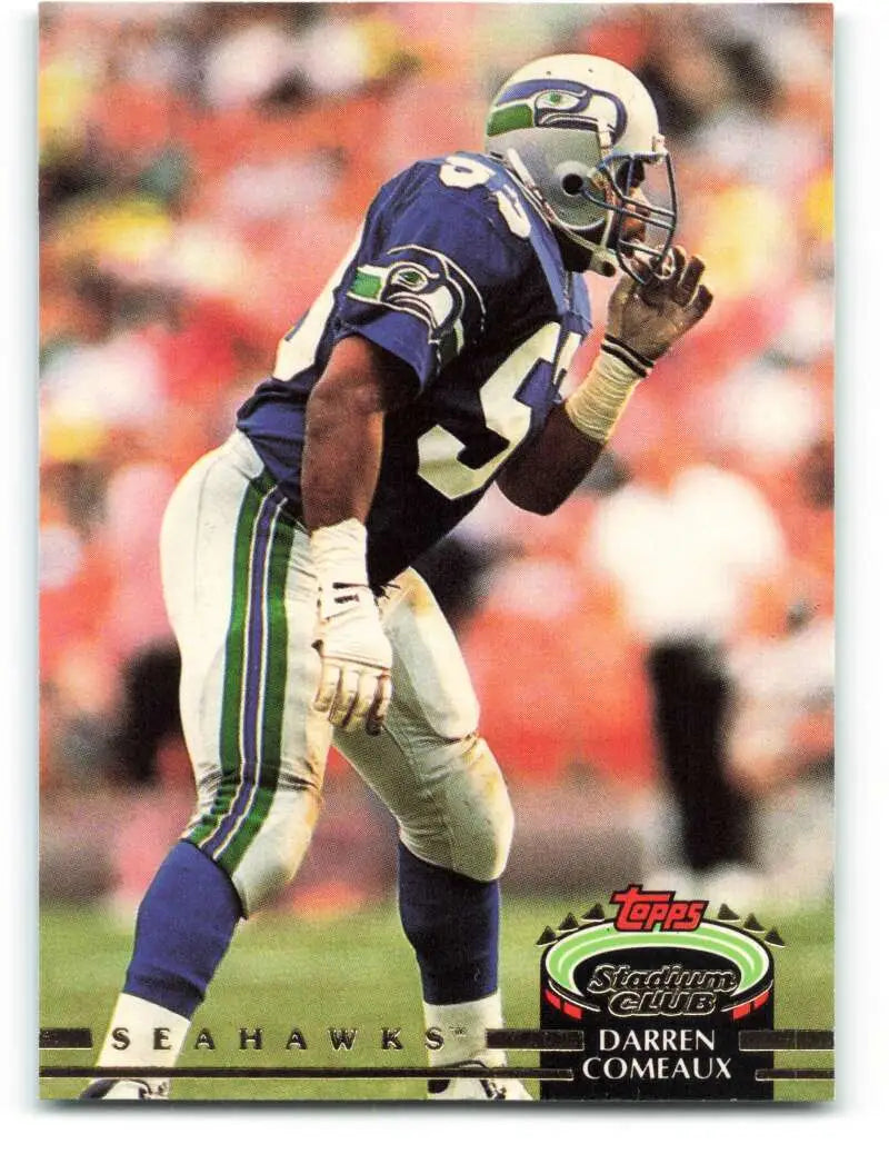 1992 Topps Stadium Club #371 Darren Comeaux EX Excellent Seattle Seahawks Football Card - Football Card Single