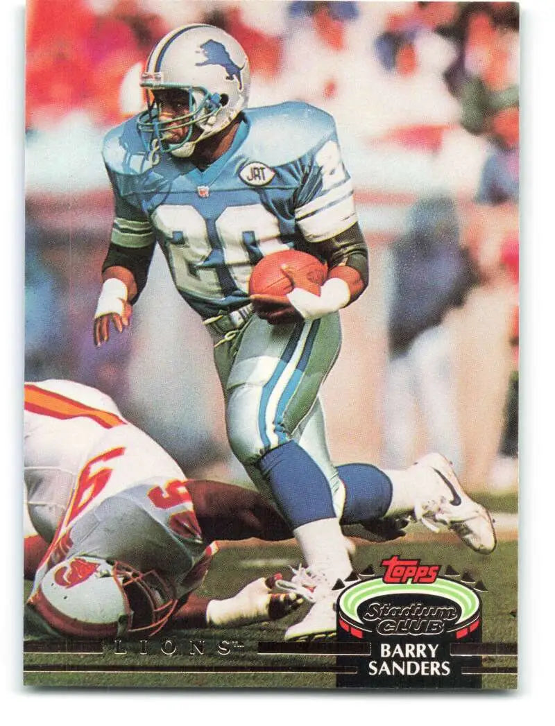 1992 Topps Stadium Club #38 Barry Sanders EX Excellent Detroit Lions Football Card