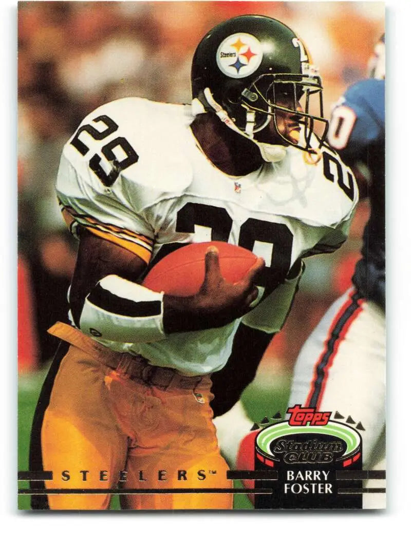 1992 Topps Stadium Club #380 Barry Foster EX Excellent Pittsburgh Steelers Football Card - Football Card Single