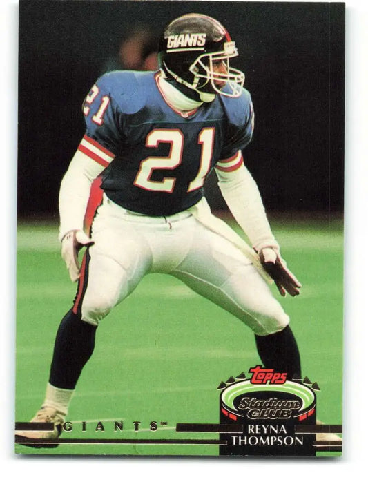 1992 Topps Stadium Club #381 Reyna Thompson EX Excellent New York Giants Football Card - Football Card Single