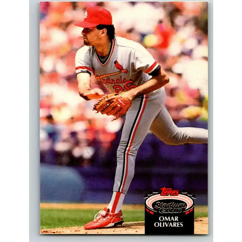 1992 Topps Stadium Club #386 Omar Olivares NM-MT St. Louis Cardinals Baseball Card - Baseball Card Single