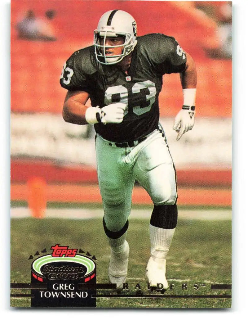 1992 Topps Stadium Club #387 Greg Townsend EX Excellent Los Angeles Raiders Football Card - Football Card Single
