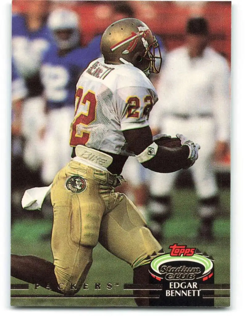 1992 Topps Stadium Club #388 Edgar Bennett EX Excellent RC Rookie Green Bay Packers Football Card