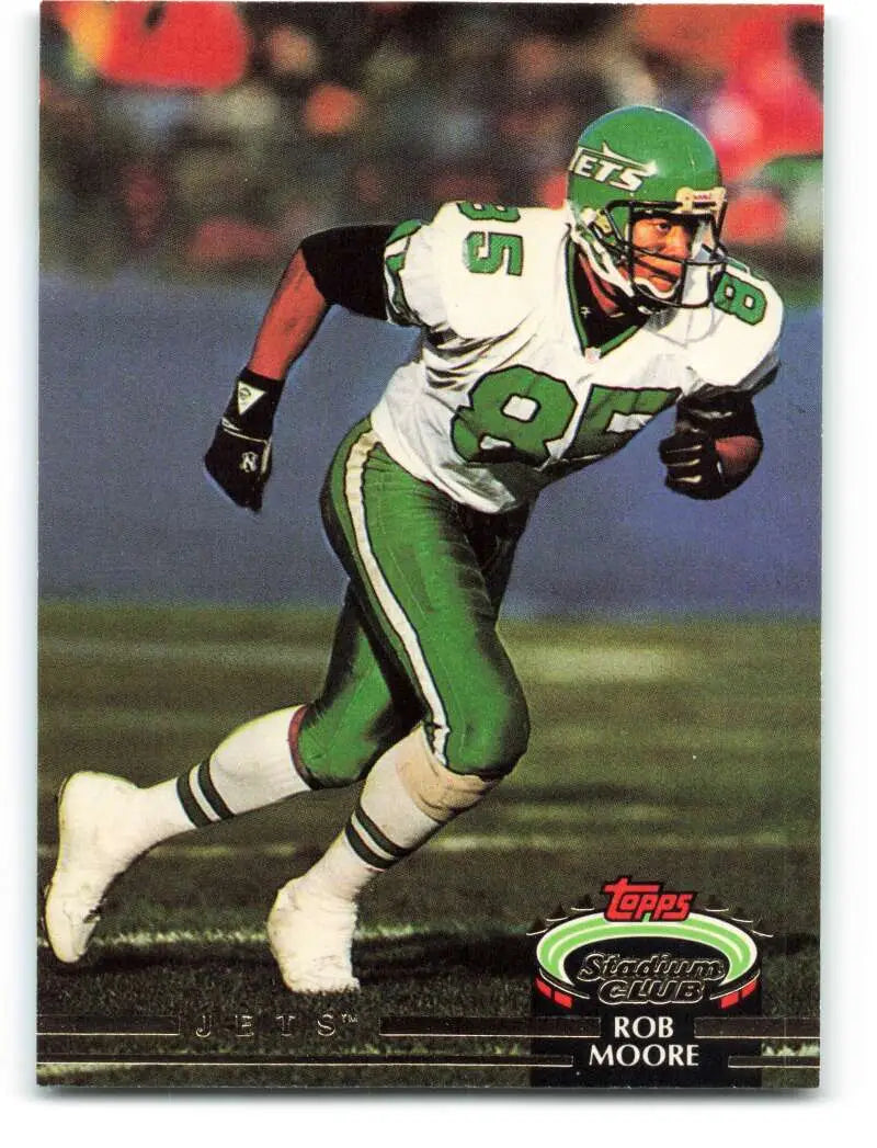 1992 Topps Stadium Club #389 Rob Moore EX Excellent New York Jets Football Card - Football Card Single