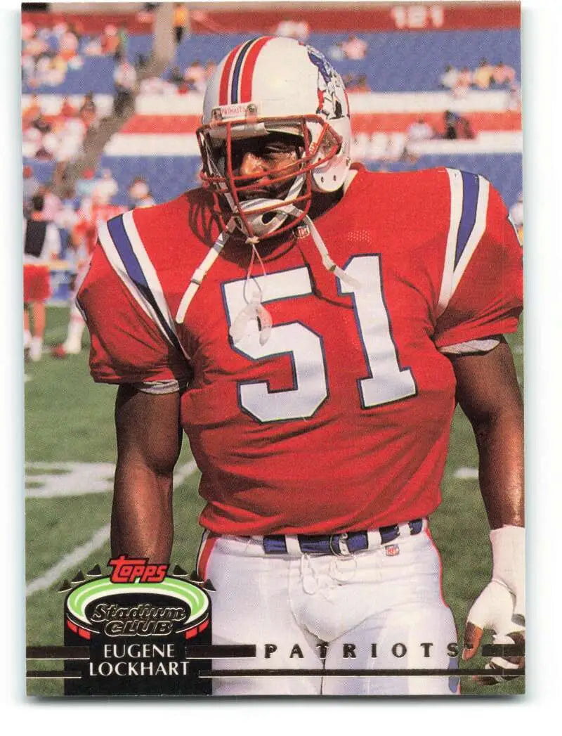 1992 Topps Stadium Club #390 Eugene Lockhart EX Excellent New England Patriots Football Card - Football Card Single