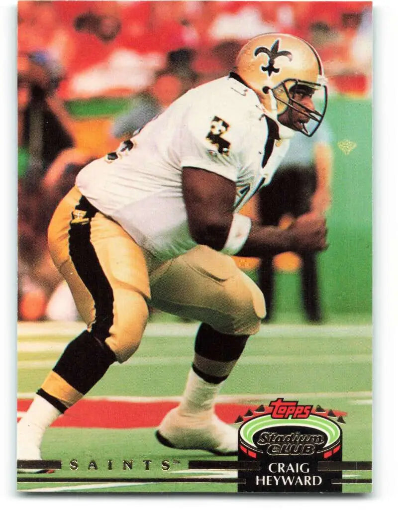 1992 Topps Stadium Club #392 Craig Heyward EX Excellent New Orleans Saints Football Card - Football Card Single