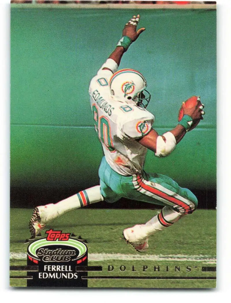 1992 Topps Stadium Club #393 Ferrell Edmunds EX Excellent Miami Dolphins Football Card - Football Card Single
